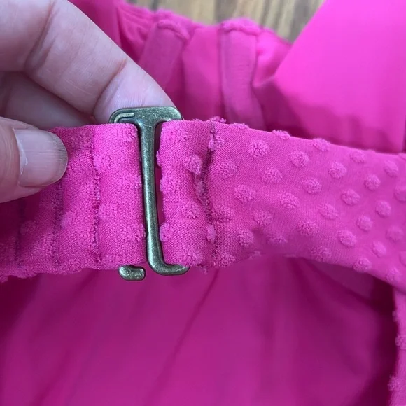 Andie Swim The Bermuda One Piece Terry Dots Swimsuit Pink size L‎ D/DD NWT One Pieces